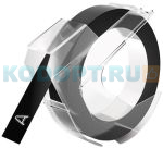 Лента для механических принтеров DYMO Omega, пластик, 3 м х 9 мм, 1 штука в блистере Черный (DYMO520109)