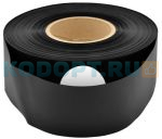 Силиконовая текстильная лента 100 мм х 100 м, чёрная