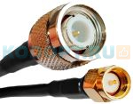 Интерфейсный TNC male - SMA male кабель (для Chainway URA4 5dBi), 10м х 10мм (LMR400-TS-10M)